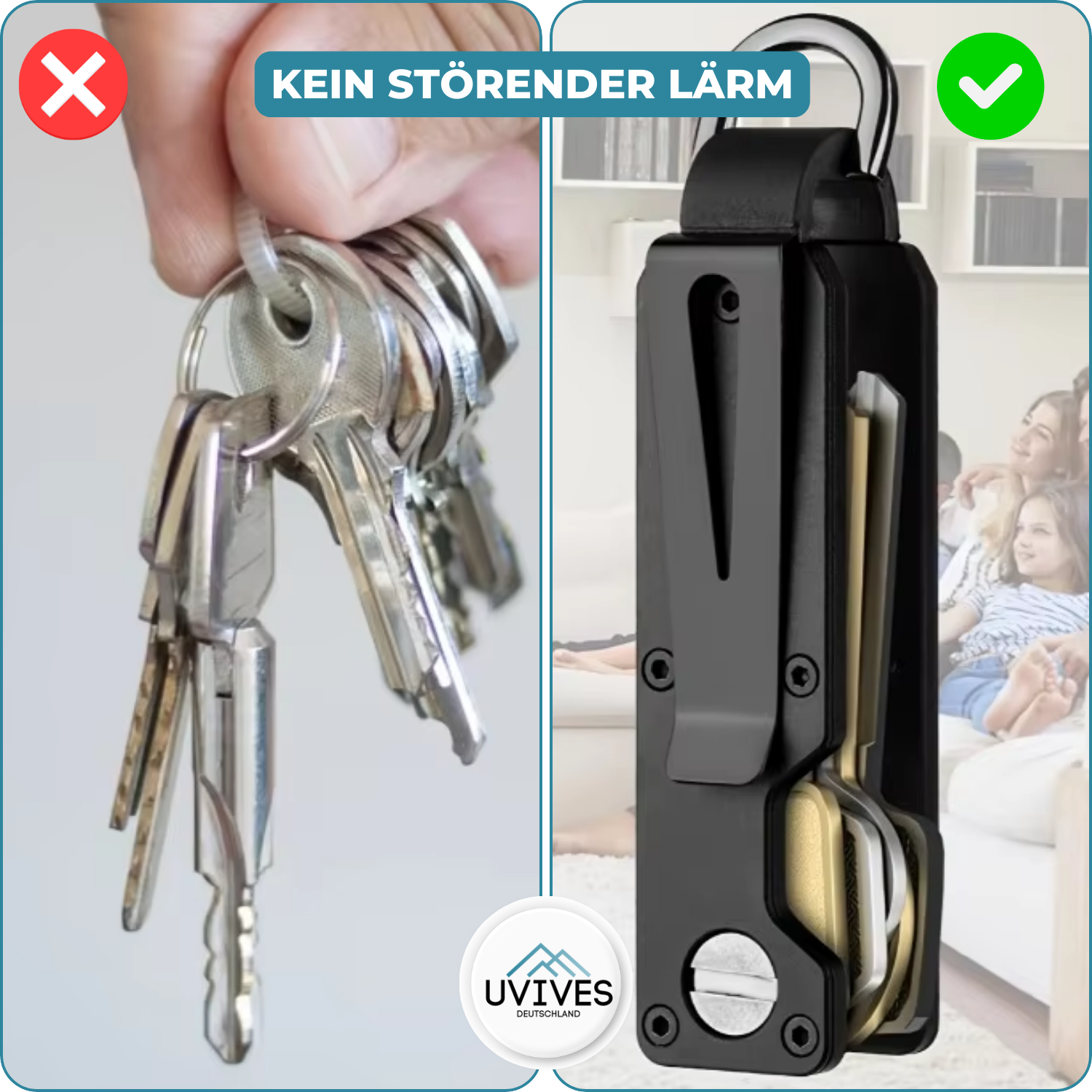 NeatKeys™ Pocket-Safe Keyholder