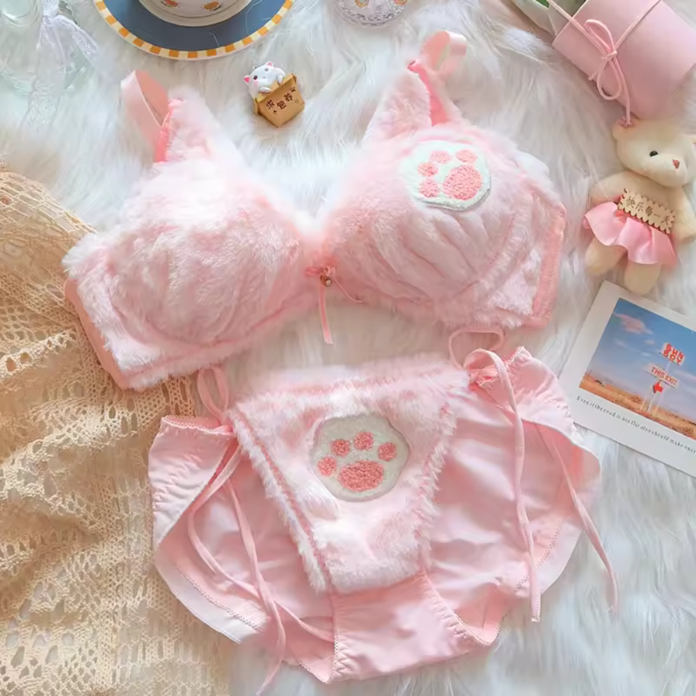 Plush Soft Lingerie Set