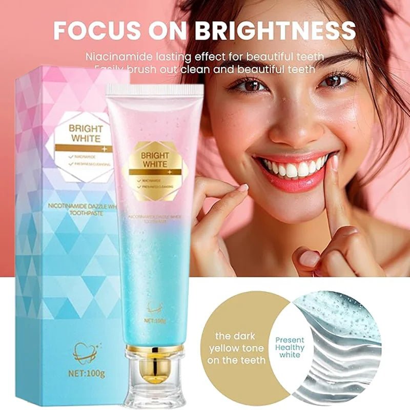 Whitening Toothpaste with Niacinamide & Probiotics | Fresh Breath & Gum Care | FreshGleam