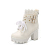 Cozenia™ | Fashionable lace-up ankle boots with sturdy heel