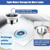 Drain Strainer & Stopper | 304 Stainless Steel + ABS | Anti-Clog Basket | Fits Standard Kitchen Sinks