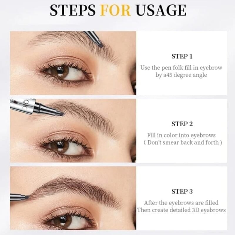 ArchDefine™ 3D Waterproof Eyebrow Pen with 4-Point Precision