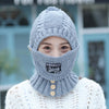 Women’s Winter Beanie & Scarf Set | Soft Fuzzy Lining | 2-in-1 Hat, Scarf & Face Cover | Cold Weather Gift