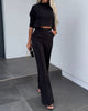 Women’s Two-Piece Suit Set | Tailored Jacket & High-Waist Pants | Elegant & Versatile