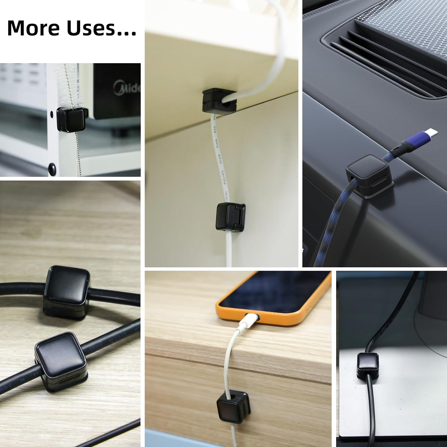 Magnetic Cable Organizer | Desktop Cord Management Hub | Adhesive & Residue-Free