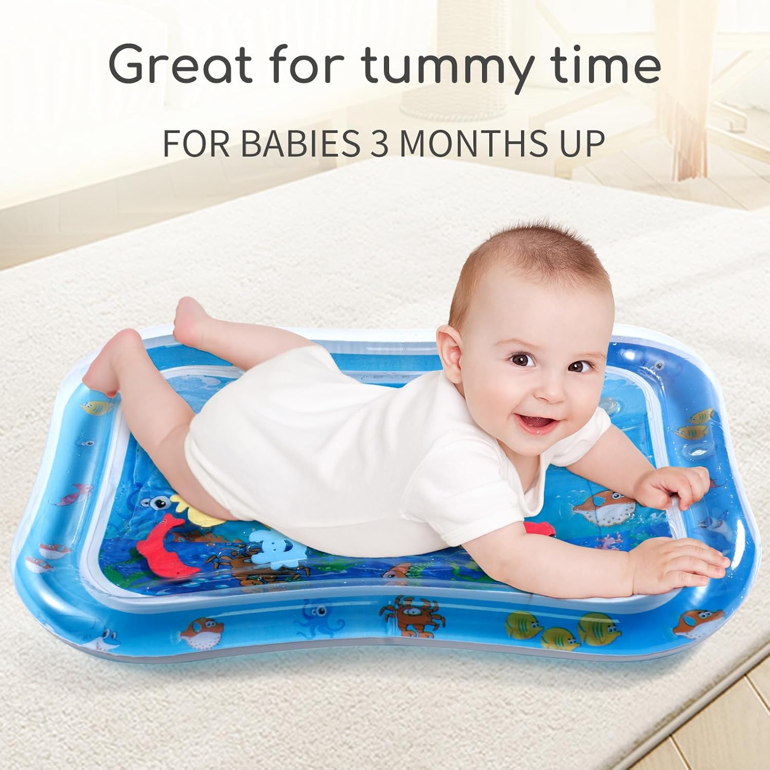1+1 Free | Baby Tummy Time Water Mat | Developmental Play Cushion | BPA-Free & Safe | TummyRest™