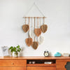 Handwoven Cotton Rope Leaf Wall Hanging Tapestry