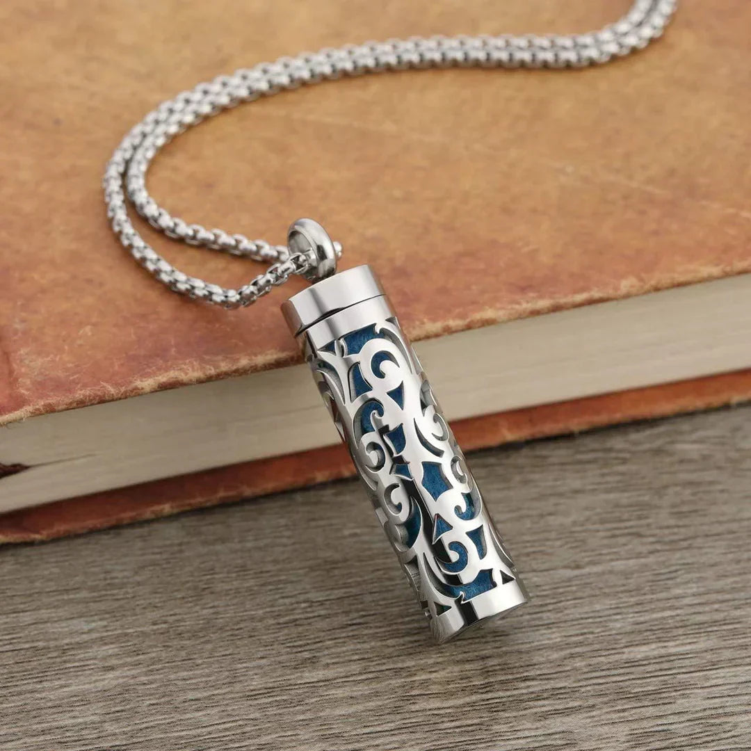 Perfumed Pendant Necklace | Stainless Steel | Interchangeable Aroma Discs