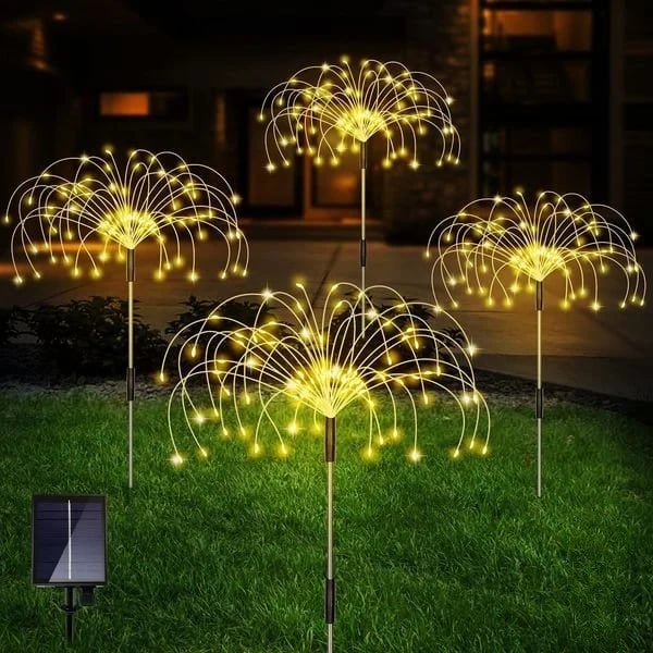 Solar Firework String Lights | 90 LED | Waterproof IP65 | Garden & Outdoor Decoration | 95cm