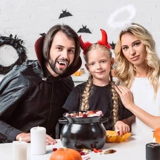 Retractable Vampire Fangs | Halloween Cosplay Teeth | Realistic Reusable Dentures | Safe PP Material | Adult & Kids