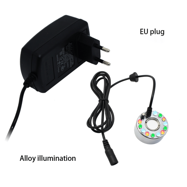 Ultrasonic Fog Maker | LED Mist Fountain | Smart Water Sensor | Stainless Steel | Halloween & Home Décor