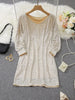 G shiny mini dress with one shoulder