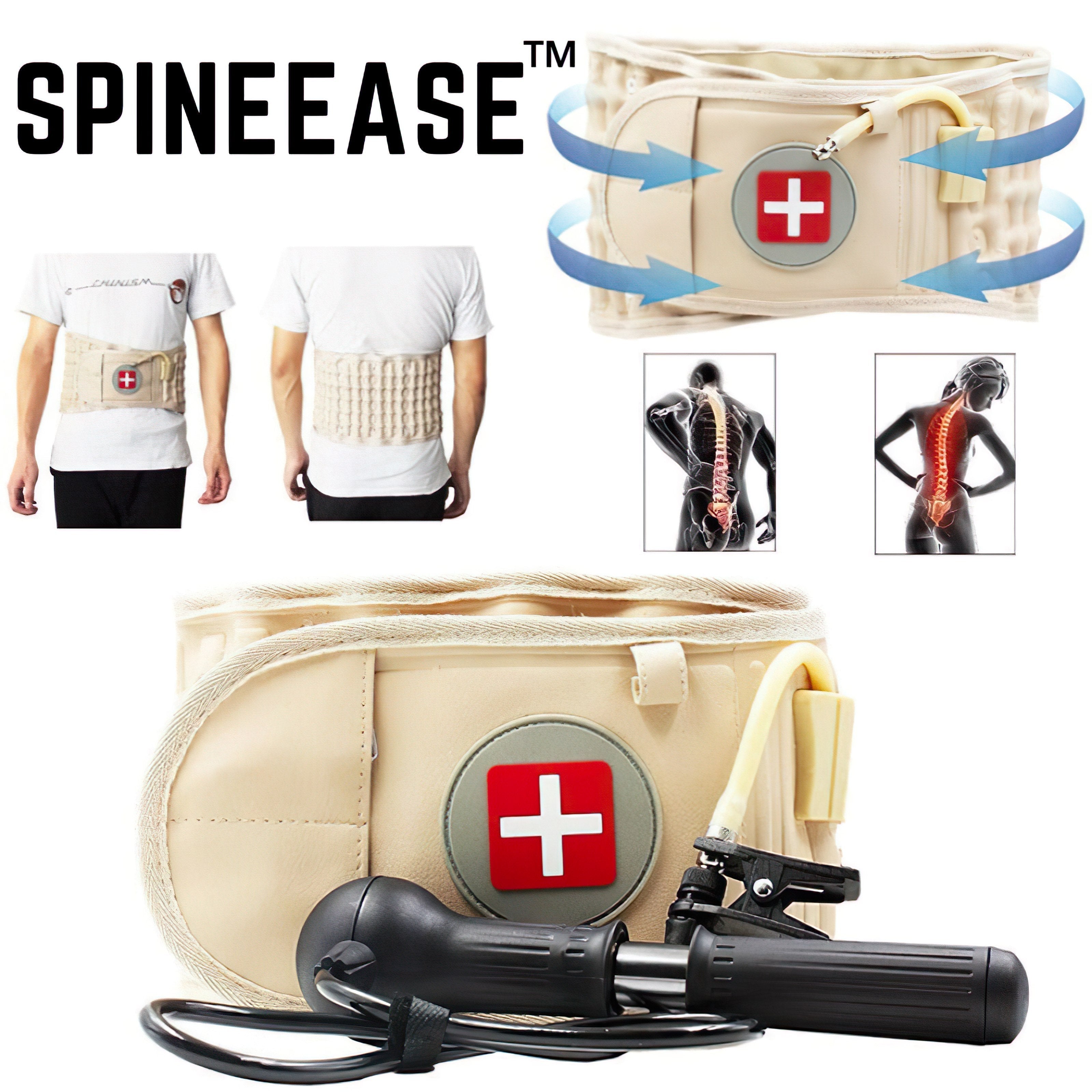 Lumbar Decompression Belt | Back Support Brace for Pain Relief & Posture | Adjustable 73–122cm