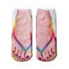 Women’s Crew Socks | Manicure Nail Art Print | Breathable Cotton Blend | Fashion Statement Daily Wear