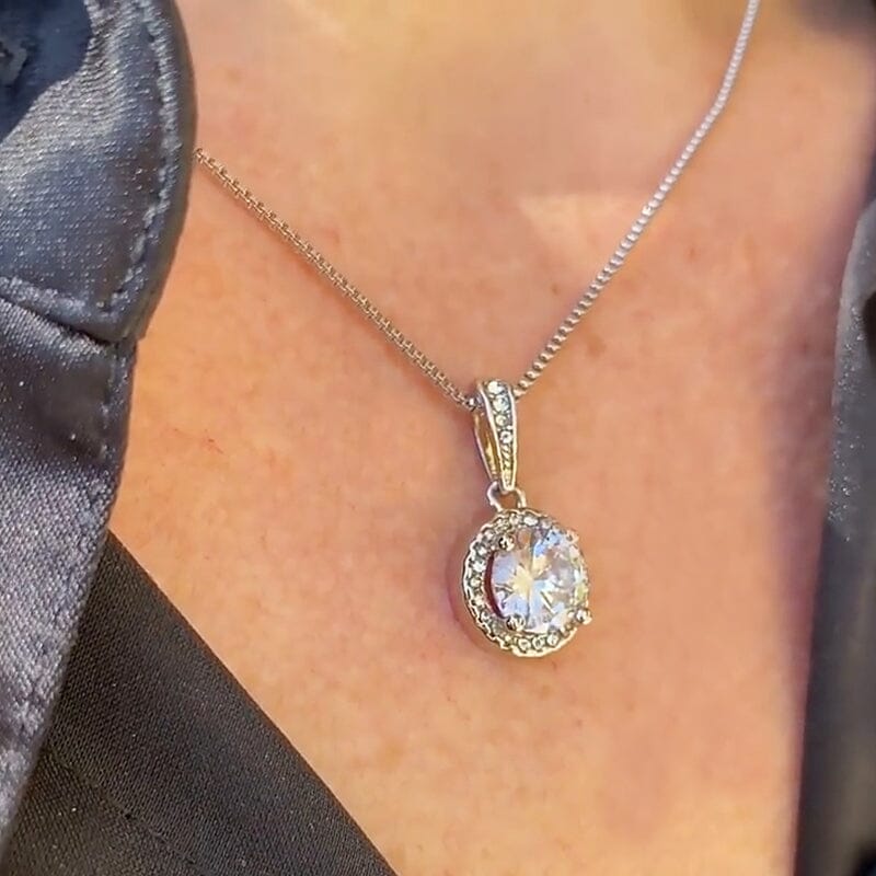 To my soulmate sparkling round necklace