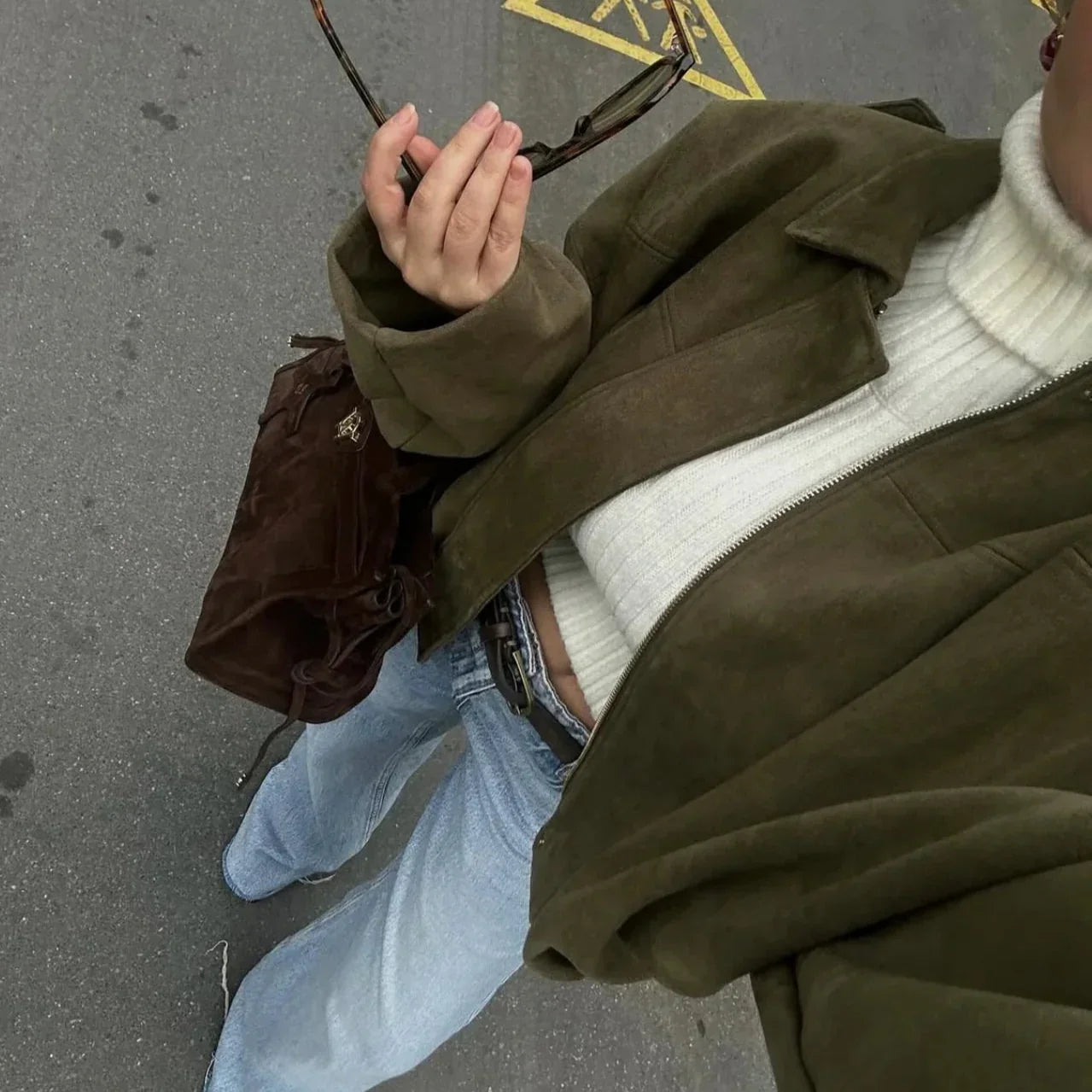 Women’s Oversized Jacket | Faux Suede | Drop Shoulder | Autumn Layer