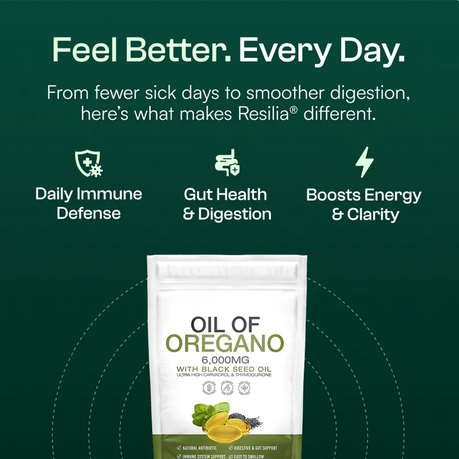Natural Wellness Supplement | Oregano & Black Seed Oil Blend | Supports Immunity & Gut Balance