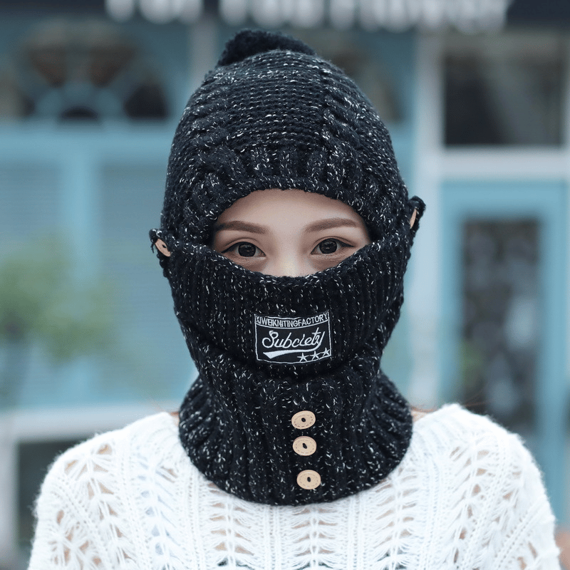 Women’s Winter Beanie & Scarf Set | Soft Fuzzy Lining | 2-in-1 Hat, Scarf & Face Cover | Cold Weather Gift