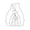 CozyBears™ Wooden Family Puzzle