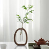 Walnut Solid Wood Flower Vase - Modern Creative Plant Stand