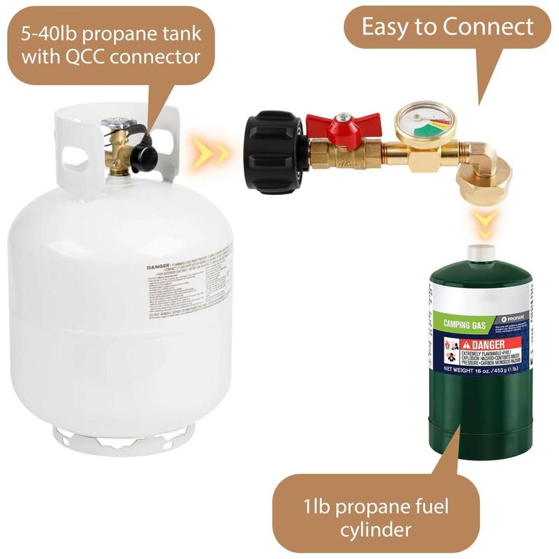 Propane Refill Adapter with Valve