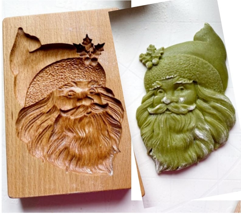 Wooden Cookie Mold Set | Engraved Pastry Stamps | Gingerbread & Biscuit Press