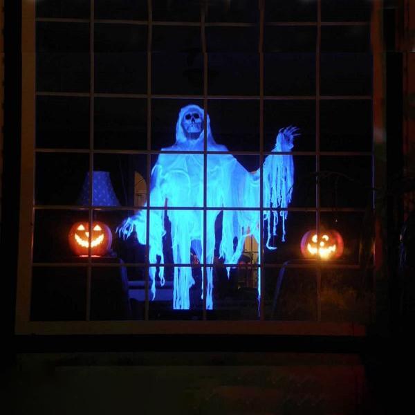 Halloween & Christmas Window Projector | LED Holographic Scenes | Includes Tripod & Videos