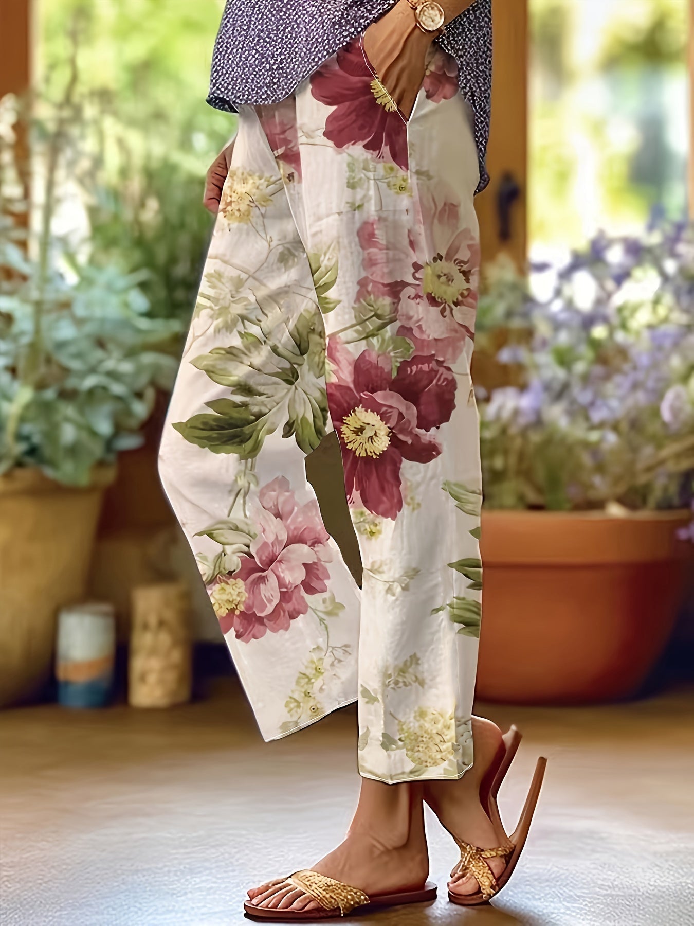 Printed Cropped Pants for Women | Summer
