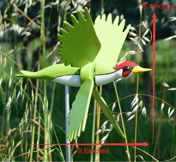 Handmade Garden Windmill | WhimsyMill™ Bird & Animal Design | Wood & Stainless Steel | Outdoor Décor