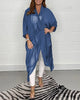 Women’s V-Neck Top | Loose Fit | Flowing Silky Fabric | Elegant Casual Blouse