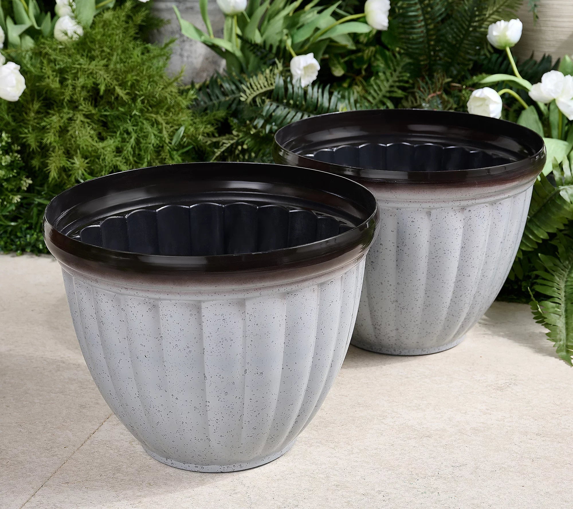 Breathable Plant Pot | Ribbed Root Growth Design | Double Drain System | Indoor & Outdoor
