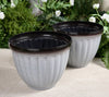 Breathable Plant Pot | Ribbed Root Growth Design | Double Drain System | Indoor & Outdoor
