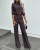 Women’s Two-Piece Suit Set | Tailored Jacket & High-Waist Pants | Elegant & Versatile