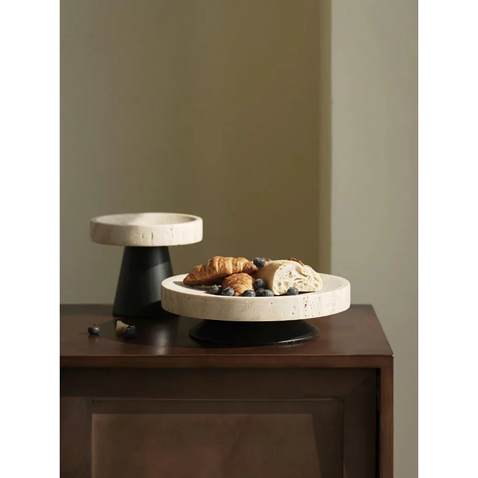 Luxury Travertine Pedestal Bowl