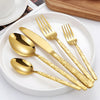 30-Piece Luxury Golden Cutlery Set