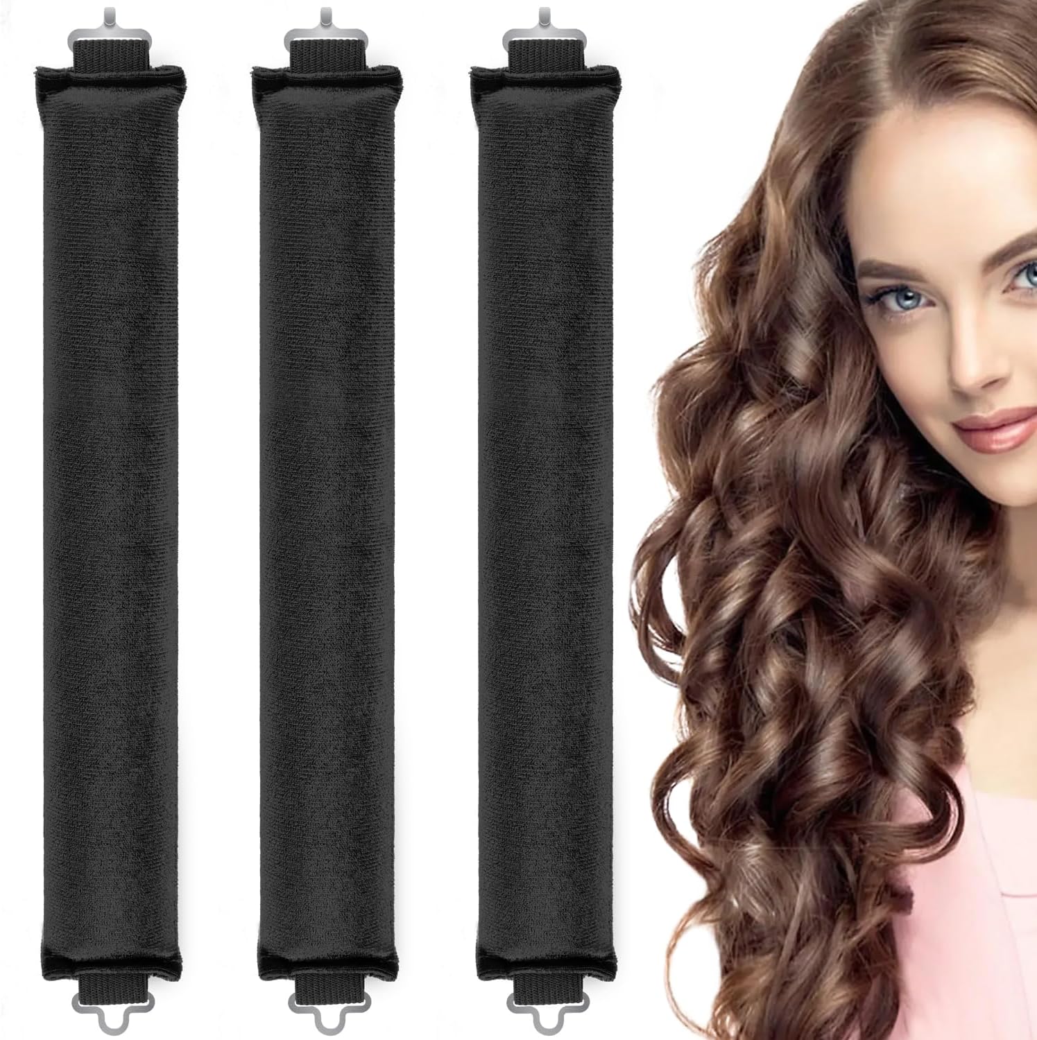 Heatless Hair Curlers | Satin Fabric | Overnight No-Heat Styling