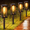Solar Garden Path Lights | Automatic Dusk Sensor | IP65 Waterproof | Warm White LED | 12h Runtime | Set of 2