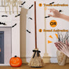 Halloween Witch Broom Decoration | Sound & Motion Activated | Floating Cackle Prop