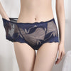 Women’s Mid-Waist Lace Panties | Seamless No-Show | Stretch Fit with Cotton Gusset