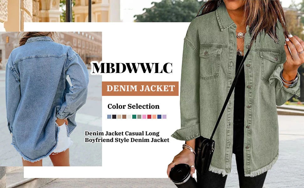 Women’s Denim Jacket | Raw Edge Ripped | Street Style | Everyday Trendy Look