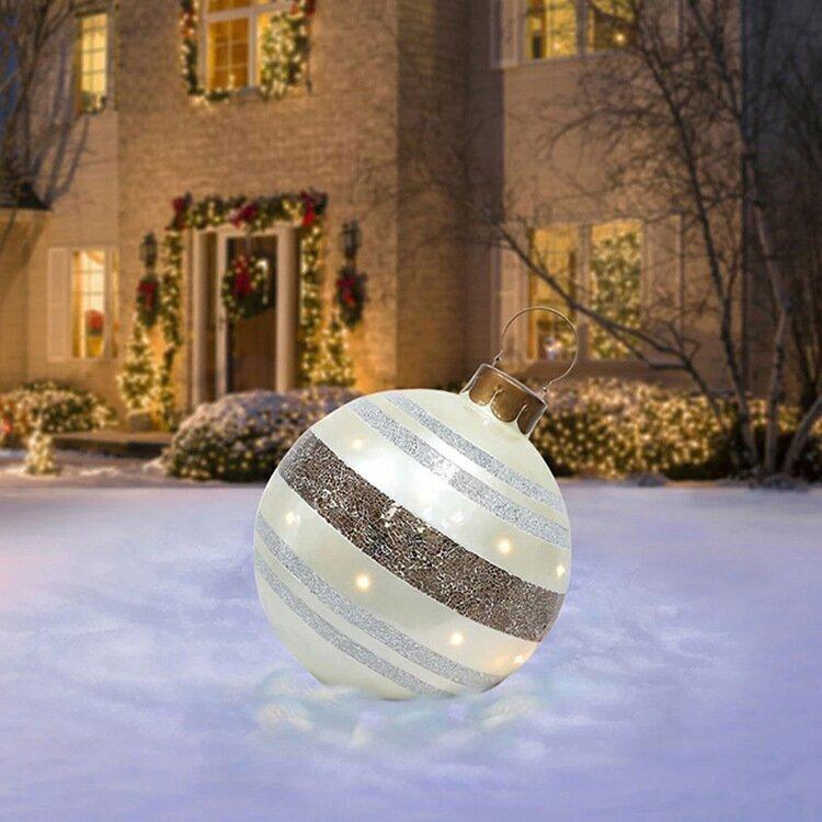 Christmas Inflatable Decoration Ball | Outdoor Yard Ornament | 60cm PVC