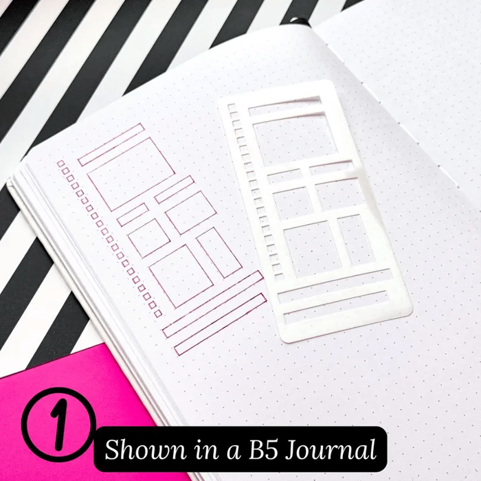 Journal Stencil Set | Reusable Mylar Templates | Bullet Planner & Scrapbook Accessories