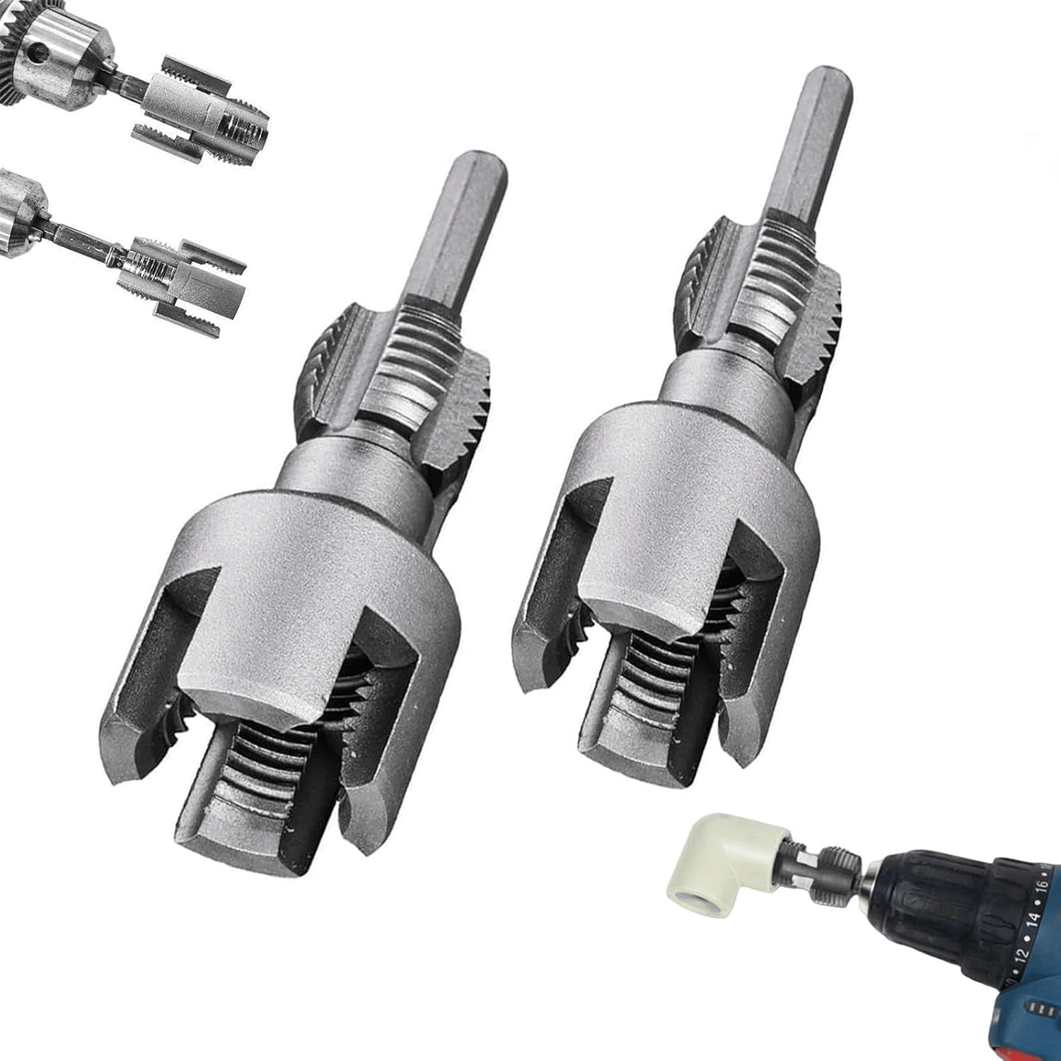 Pipe Threading Tool | Dual-Function Internal & External Threads | 40Cr Alloy Steel | 1/2" or 3/4"