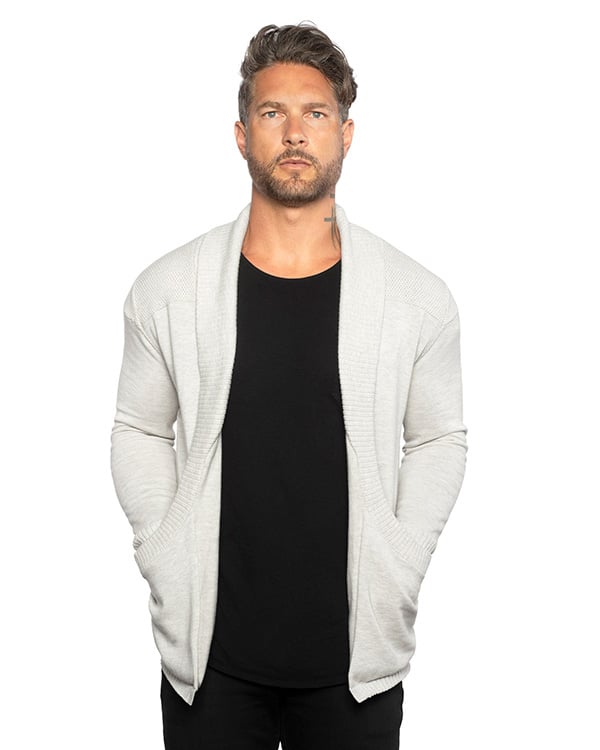 Men’s Cardigan Sweater | Slim Fit | Lightweight Knit with Shawl Collar | Everyday Layer