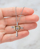 Daughter Necklace Gift | Cross Pendant with Cubic Zirconia | Silver-Plated | 16–18