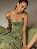 Solange - Pleated Corset Midi Dress for Ladies