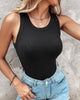 Women’s Seamless Support Tank Top | Built-In Bra | Ribbed Stretch Knit