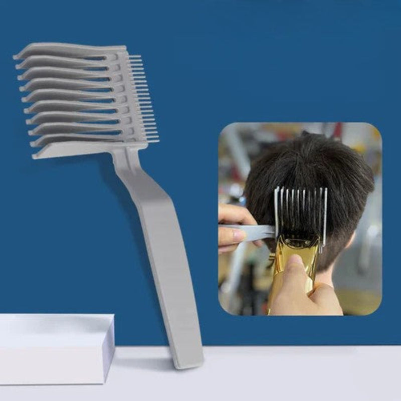 Hair Cutting Comb | SmoothTrim™ Ergonomic Guide Comb | ABS Plastic | Curved Double Teeth