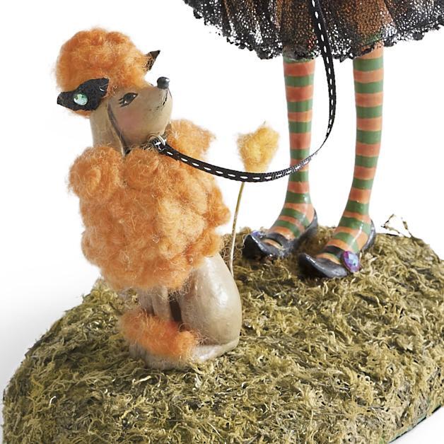Halloween Witch Figurine | Handcrafted Resin with Realistic Hair | Collectible Tabletop Decoration | 18 in