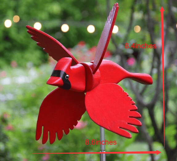 Handmade Garden Windmill | WhimsyMill™ Bird & Animal Design | Wood & Stainless Steel | Outdoor Décor